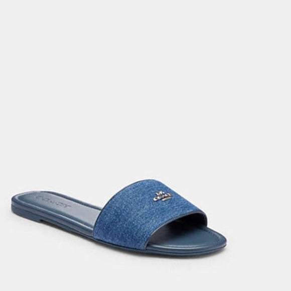 New💙Coach Denim Blue Slide Sandal - Picture 2 of 6
